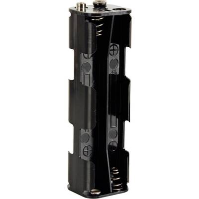 Velleman BH382B Batteriehalter 8x Mignon (AA) Druckknopfanschluss (L x B x H) 108.5 x 31.5 x 29.5 mm