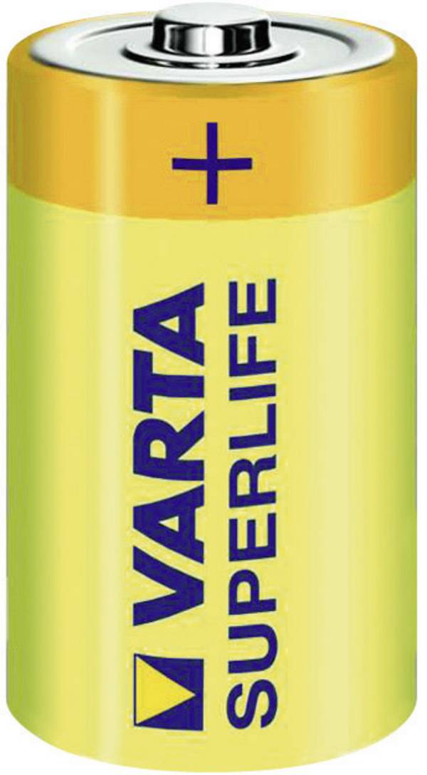 VARTA Batterie Zink-Kohle, Baby, C, R14, 1.5V, Superlife, 2 Stück