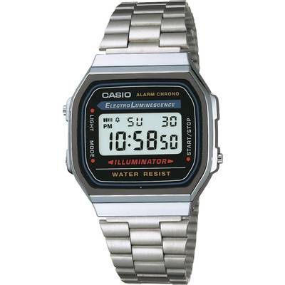 Casio  Armbanduhr A168WA-1YES (B x H) 36.30 mm x 38.60 mm Silber Gehäusematerial=Kunstharz Material (Armband)=Edelstahl