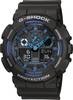 Casio Armbanduhr GA-100-1A2ER (B x H) 51.20 mm x 55 mm Blau, Schwarz Gehäusematerial=Kunstharz Material (Armband)=Kunstharz