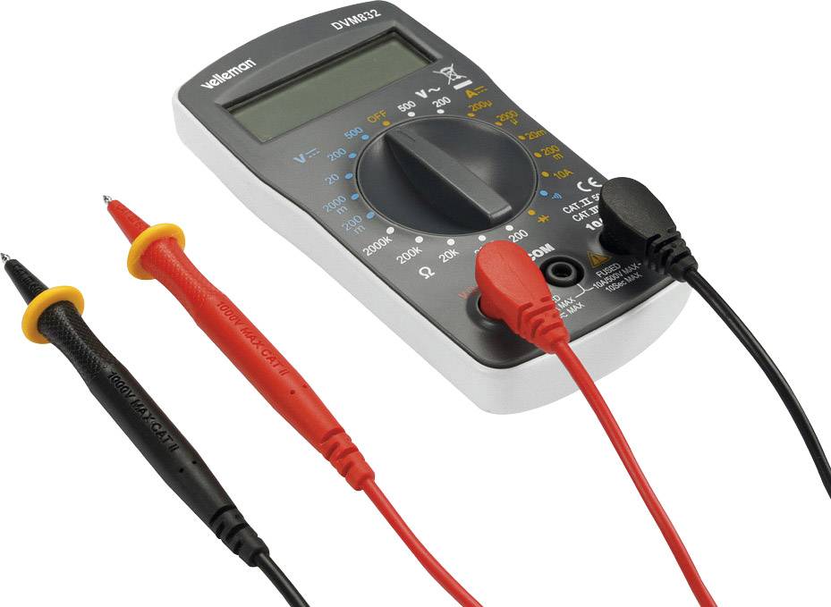 Velleman DVM832 Hand-Multimeter digital CAT II 500 V, CAT III 300 V Anzeige (Counts): 1999-1