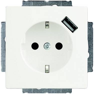 Busch-Jaeger SCHUKO-USB-Steckdose Future Linear studioweiß, 1 Stk.