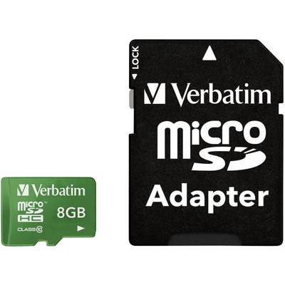 Verbatim Tablet microSDHC-Karte  8 GB Class 10, UHS-I inkl. SD-Adapter