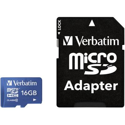 Verbatim Tablet microSDHC-Karte  16 GB Class 10, UHS-I inkl. SD-Adapter