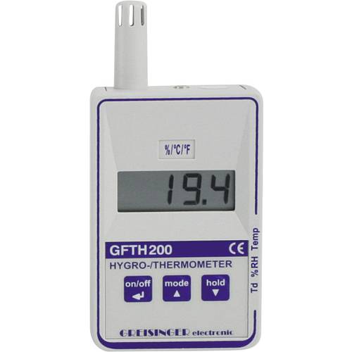 Greisinger GFTH 200 Luftfeuchtemessgerät (Hygrometer) kalibriert (DAkkS-akkreditiertes Labor) 0 % rF 100 % rF Taupunkt-/...
