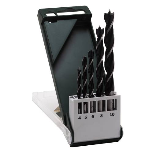 Bosch Accessories 2609255214 Holz-Spiralbohrer-Set 5teilig 4 mm, 5 mm, 6 mm, 8 mm, 10 mm Zylinderschaft 1 Set