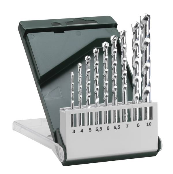 Bosch Accessories 2609255463 Stein-Spiralbohrer-Set 9teilig 3 mm, 4 mm, 5 mm, 5.5 mm, 6 mm, 6.5 mm, 7 mm, 8 mm, 10 mm Zylinderschaft 1 Set