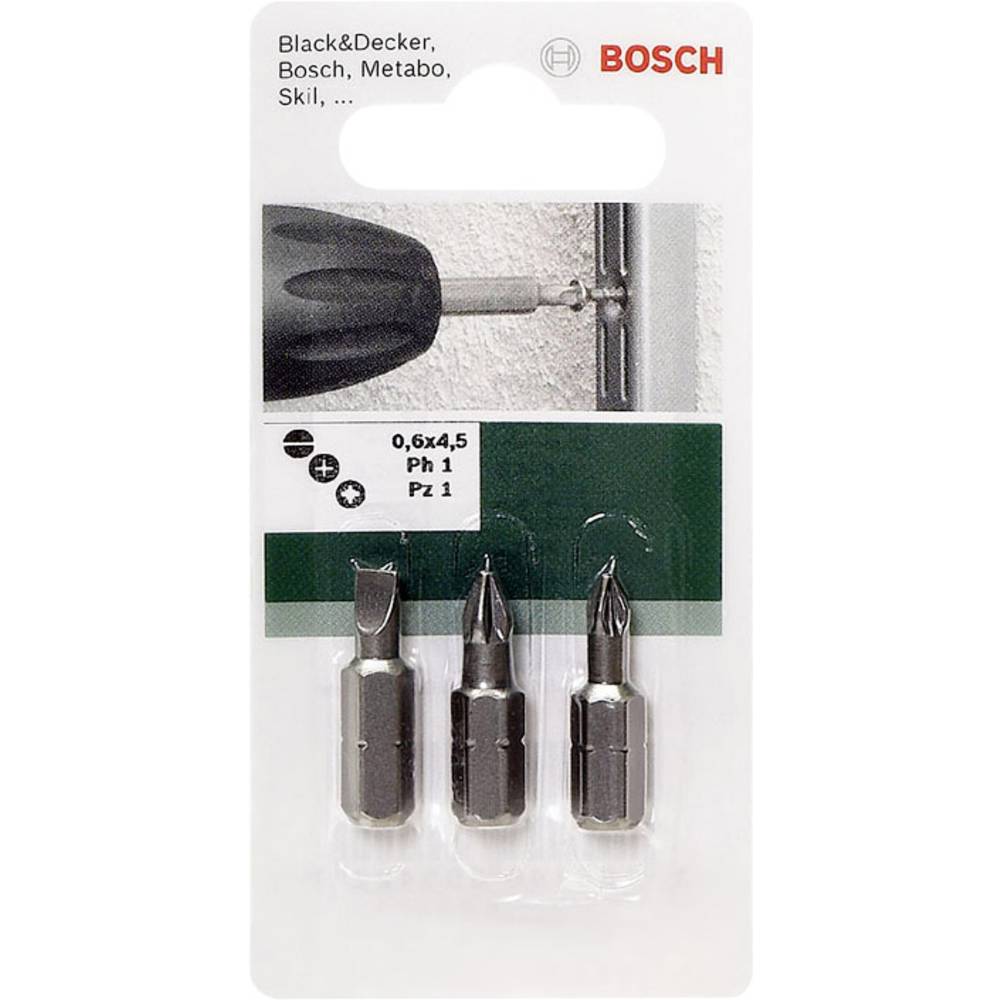 Bosch 2609255973 3-delig Set schroefbits standaard (HEX, PH, PZ)