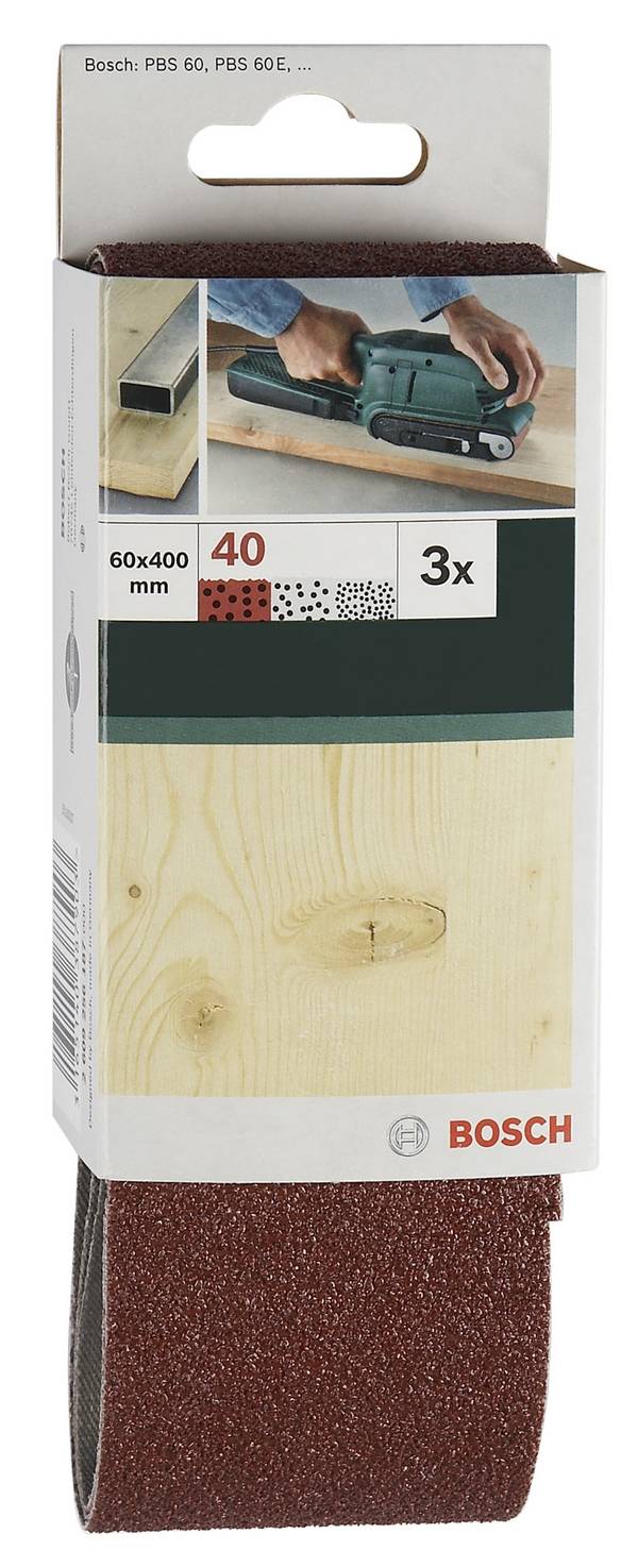 Bosch Accessories  2609256191 Schleifband  Körnung (num) 150  (L x B) 400 mm x 60 mm 3 St.