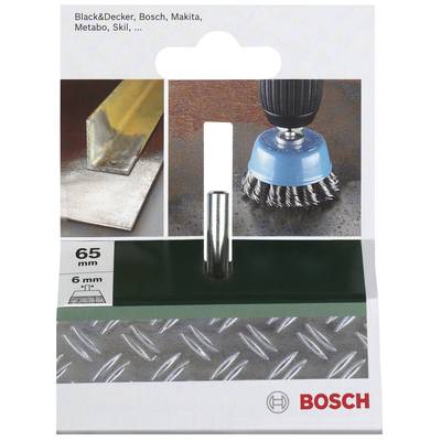 Bosch Accessories Topfbürste für Bohrmaschinen – Gezopfter Draht, 65 mm Durchmesser = 65 mm Schaft-Ø 6 mm 2609256521 1 S