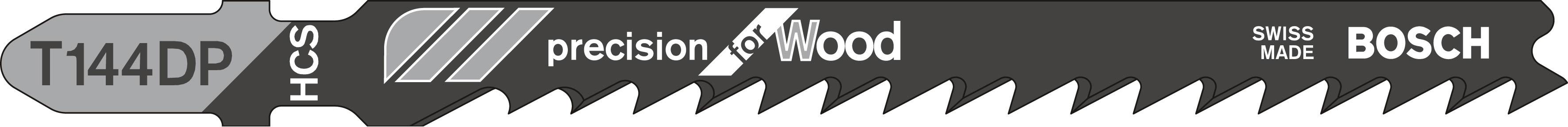 Bosch Accessories 2609256726 Stichsägeblatt HCS, T 144 DP Precision for Wood 2 St.