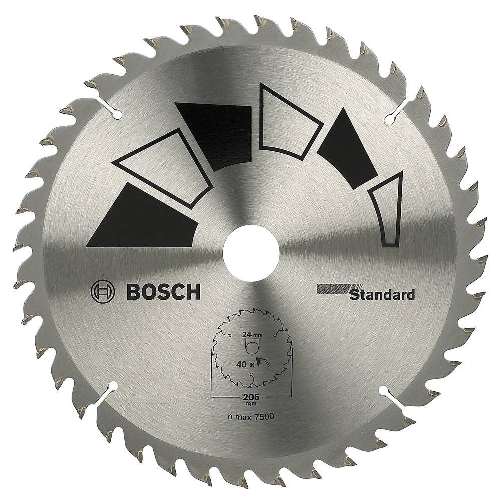 Bosch Accessories Standard 2609256822 Hardmetaal-cirkelzaagblad 205 x 24 mm Aantal tanden: 40 1 stuk(s)