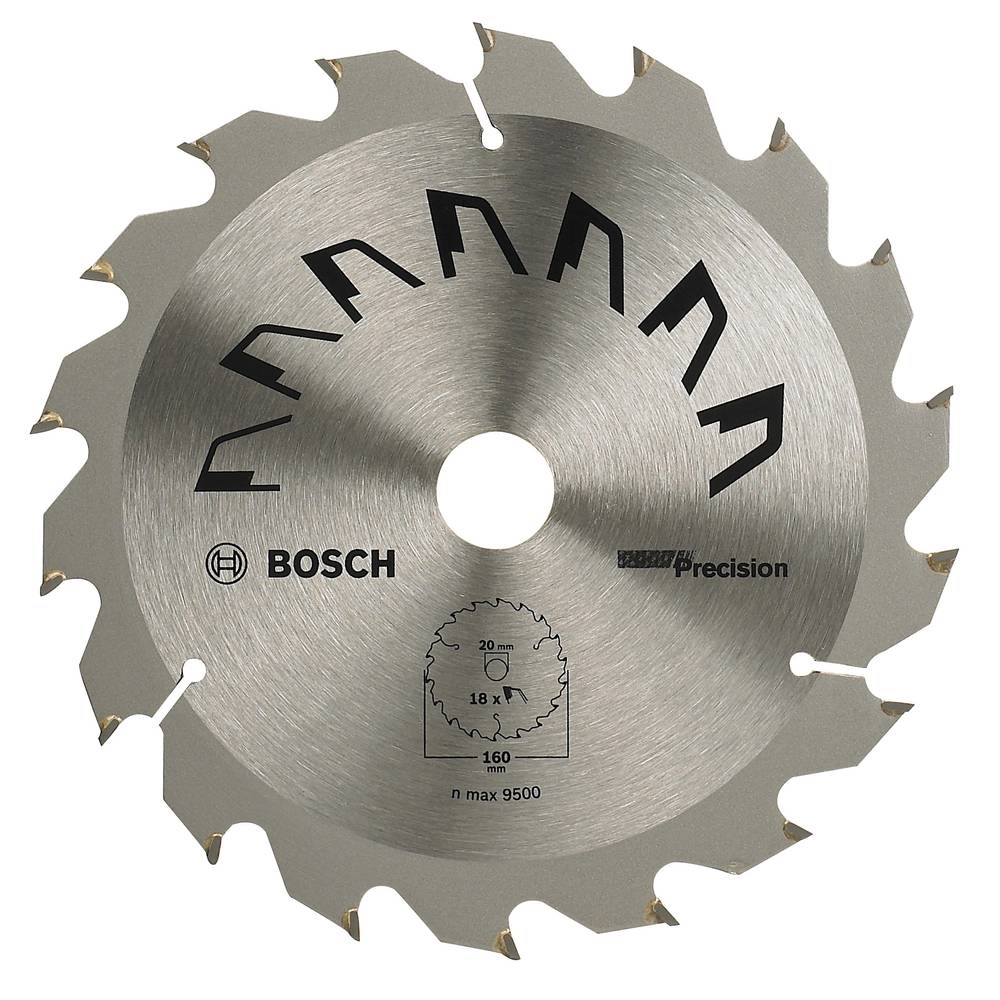 Bosch Accessories Precision 2609256855 Hardmetaal-cirkelzaagblad 160 x 20 mm Aantal tanden: 18 1 stuk(s)