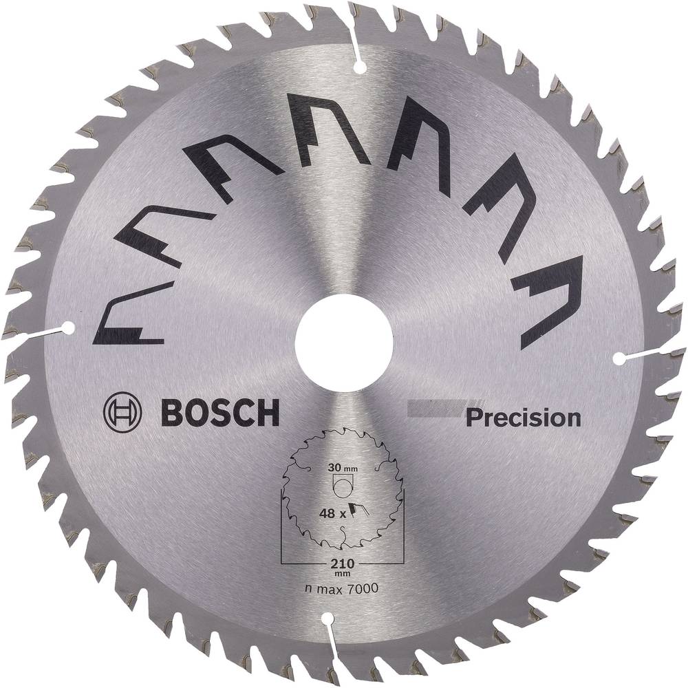 Bosch Accessories Precision 2609256B58 Hardmetaal-cirkelzaagblad 210 x 30 mm Aantal tanden: 48 1 stuk(s)
