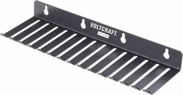 VOLTCRAFT ML-1 OR Messleitungshalter ML-1 OR 14 Aussparungen (73 x 5,3 mm) (L x B x H) 280 x 85 x 32 mm Schwarz