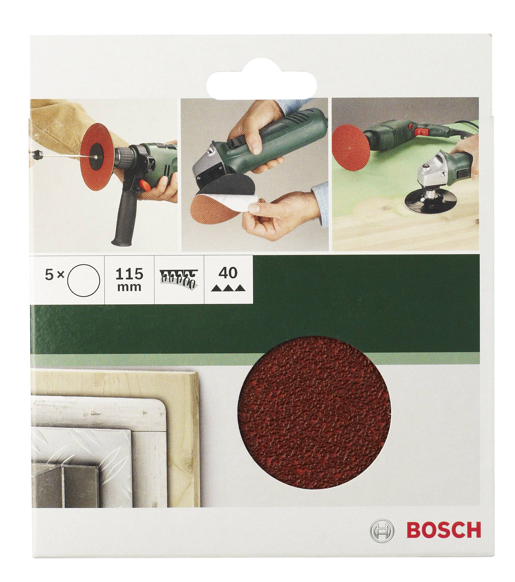 BOSCH Schleifpapier für Schleifteller ungelocht Körnung 60, 120, 180 (Ø) 125 mm Bosch 2609256B47 1 S