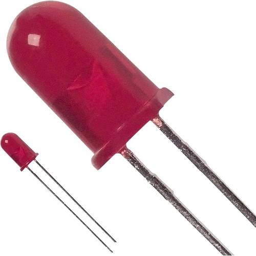 Broadcom HLMP-3600 LED bedrahtet Rot Rund 5 mm 2.1 mcd 60 ° 10 mA 5 V