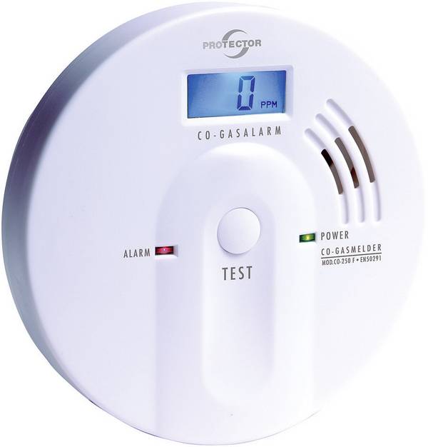 Protector CO-250 F Kohlenmonoxid-Melder batteriebetrieben detektiert Kohlenmonoxid