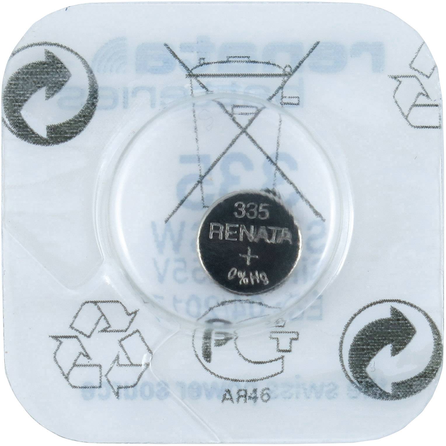 Renata 335 SR512SW Knopfzelle – 10 Stück, 1,55 V, Made In Switzerland, Für Uhren & Kleine Elektronik