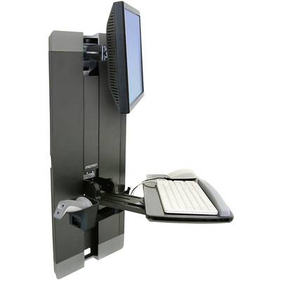 Ergotron StyleView Vertical Lift 1fach Monitor-Wandhalterung 25,4 cm (10") - 61,0 cm (24") Schwarz Tastaturablage, Neigb