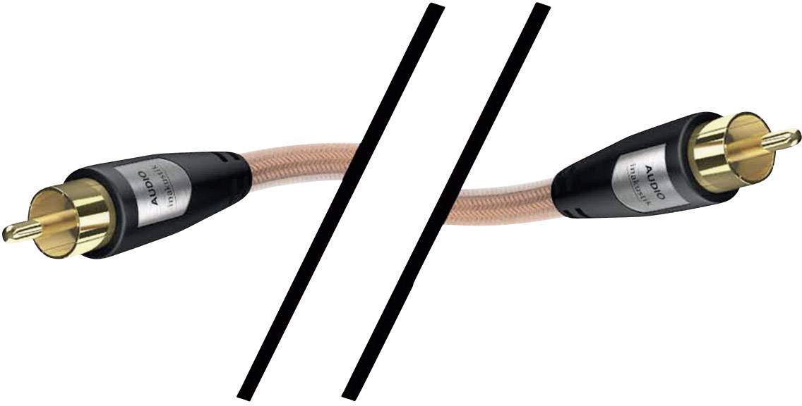Inakustik 003082751 Cinch Audio Anschlusskabel [1x Cinch-Stecker - 1x Cinch-Stecker] 7.50 m Transparent vergoldete Steck-1