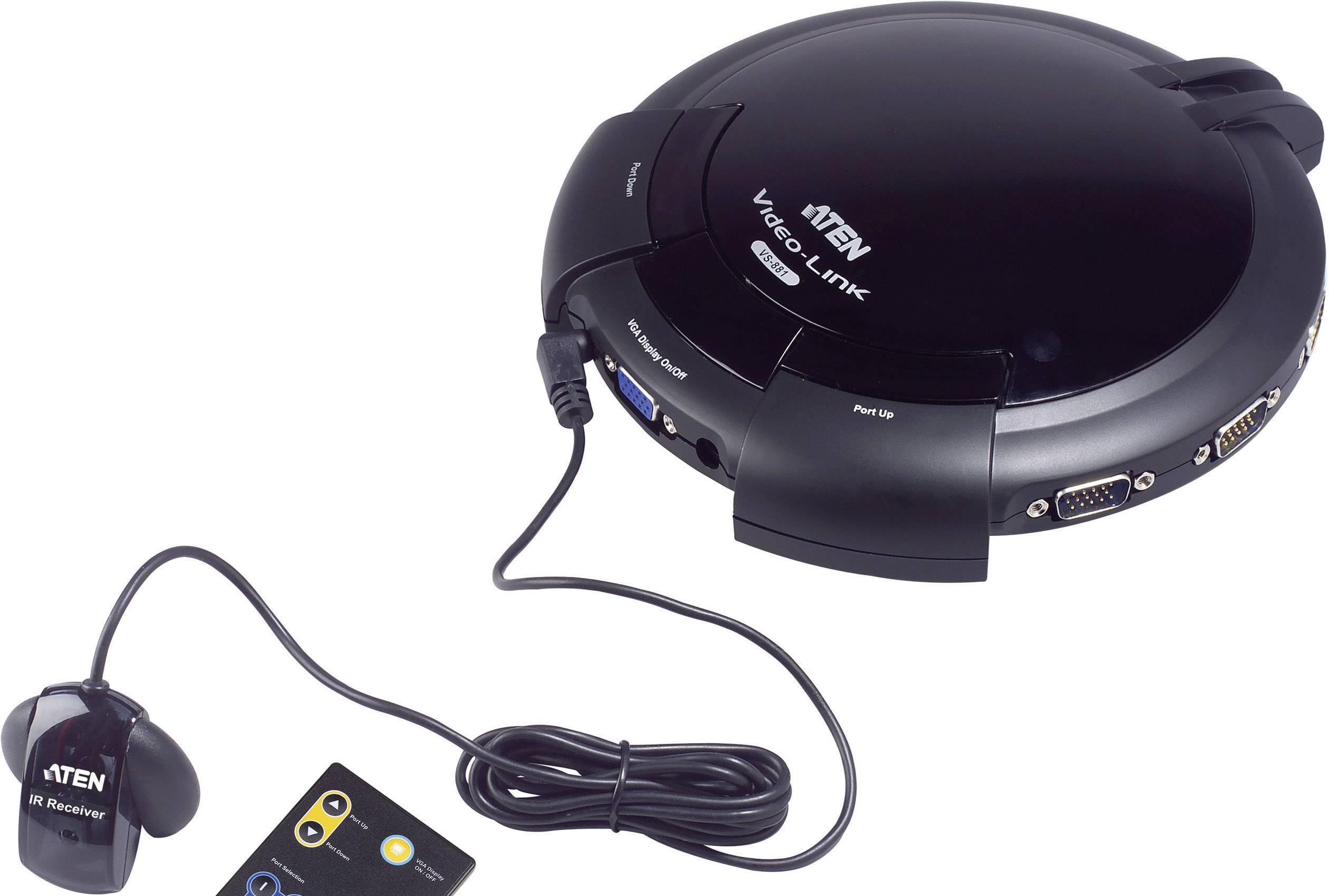 ATEN VS881-AT-G 8 Port VGA-Switch mit Fernbedienung 2048 x 1536 Pixel