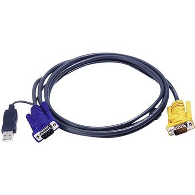 ATEN KVM Anschlusskabel [1x VGA-Stecker, USB 1.1 Stecker A - 1x SPHD-18-Stecker] 6.00 m Schwarz 