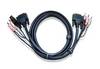 ATEN KVM Anschlusskabel [1x DVI-Stecker 18+5pol., USB 2.0 Stecker A, Klinkenstecker 3.5 mm, Klinkenstecker 3.5 mm - 1x DVI-Stecker 18+5pol., USB 2.0 Stecker A, Klinkenstecker 3.5 mm, Klinkenstecker 3.5 mm] 1.80 m Schwarz