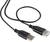 Ein schwarzes USB-Verlängerungskabel mit einem USB-A-Stecker und einer USB-A-Buchse, geeignet zum Verbinden von Geräten.