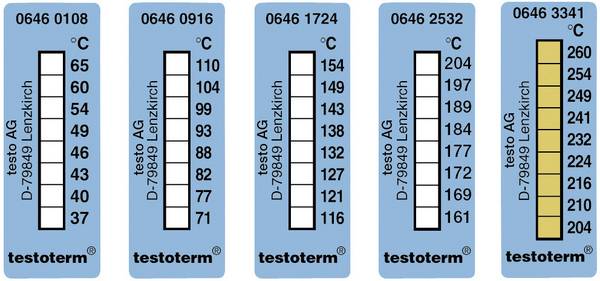testo testoterm Temperaturmessstreifen 71 bis 110 °C Inhalt10 St.