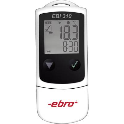 Ein digitales Thermometer mit der Anzeige 'EBI 310'. Zeigt eine Temperatur von 18,3 Grad Celsius und eine Zeit von 8:30 Uhr.
