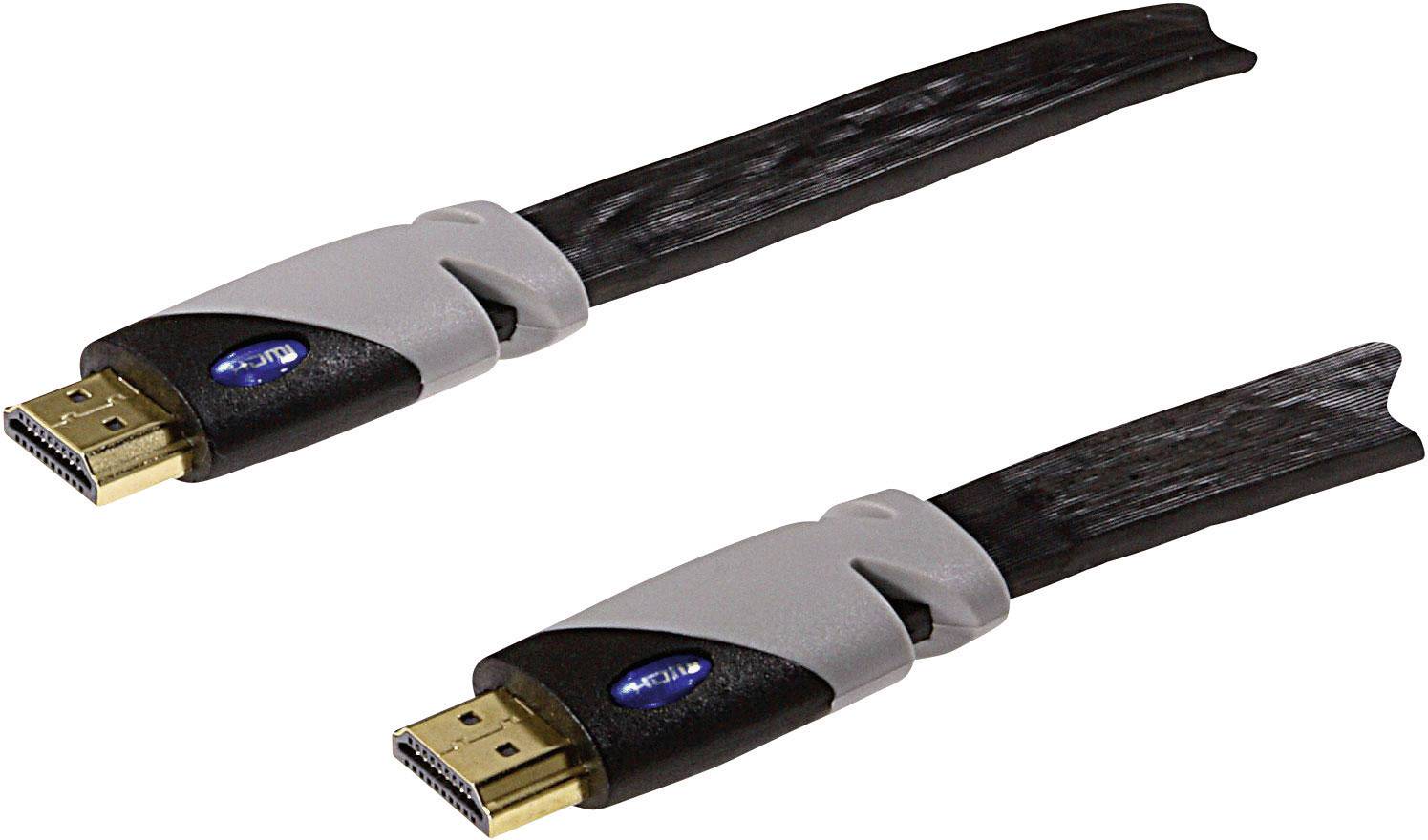 SCHWAIGER HDMI Kabel 3,0m flach Schwarz