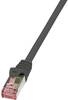 LogiLink CQ2073S RJ45 Patchkabel CAT 6 S/FTP 5.00 m Schwarz Flammwidrig, mit Rastnasenschutz 1 St.