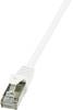LogiLink CP2011S RJ45 Patchkabel CAT 6 F/UTP 0.25 m Weiß mit Rastnasenschutz 1 St.