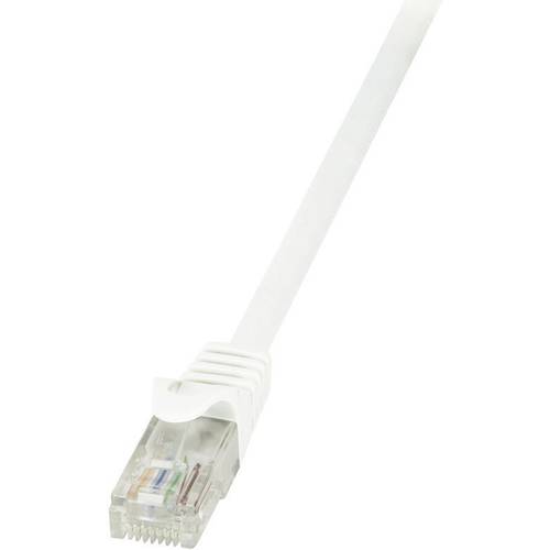 LogiLink CP2111U RJ45 Netzwerkkabel, Patchkabel CAT 6 U/UTP 20.00 m Weiß mit Rastnasenschutz 1 St.