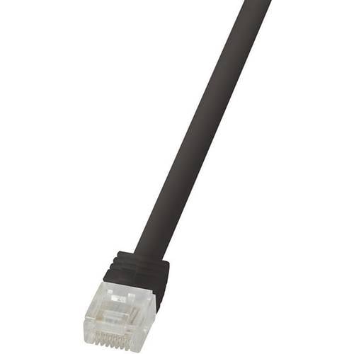 LogiLink CF2063U RJ45 Netzwerkkabel, Patchkabel CAT 6 U/UTP 3.00 m Schwarz hochflexibel 1 St.