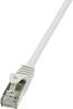 LogiLink CP2022S RJ45 Patchkabel CAT 6 F/UTP 0.50 m Grau mit Rastnasenschutz 1 St.