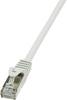 LogiLink CP2032S RJ45 Patchkabel CAT 6 F/UTP 1.00 m Grau mit Rastnasenschutz 1 St.