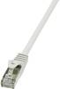 LogiLink CP2082S RJ45 Patchkabel CAT 6 F/UTP 7.50 m Grau mit Rastnasenschutz 1 St.