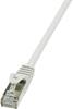 LogiLink CP2092S RJ45 Patchkabel CAT 6 F/UTP 10.00 m Grau mit Rastnasenschutz 1 St.