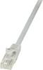 LogiLink CP2022U RJ45 Patchkabel CAT 6 U/UTP 0.50 m Grau mit Rastnasenschutz 1 St.