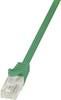LogiLink CP2015U RJ45 Patchkabel CAT 6 U/UTP 0.25 m Grün mit Rastnasenschutz 1 St.