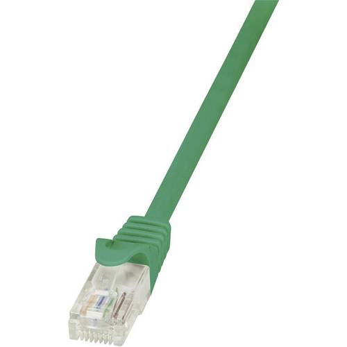 Thumbnail - LogiLink CP1015U RJ45 Netzwerkkabel, Patchkabel CAT 5e U/UTP 0.25 m Grün mit Rastnasenschutz 1 St.