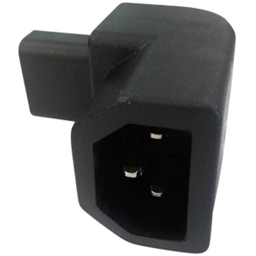 TRU COMPONENTS IEC13214-R Netz-Adapter Kaltgeräte-Buchse C13 - Kaltgeräte-Stecker C14 Gesamtpolzahl: 2 + PE Schwarz 1 St...