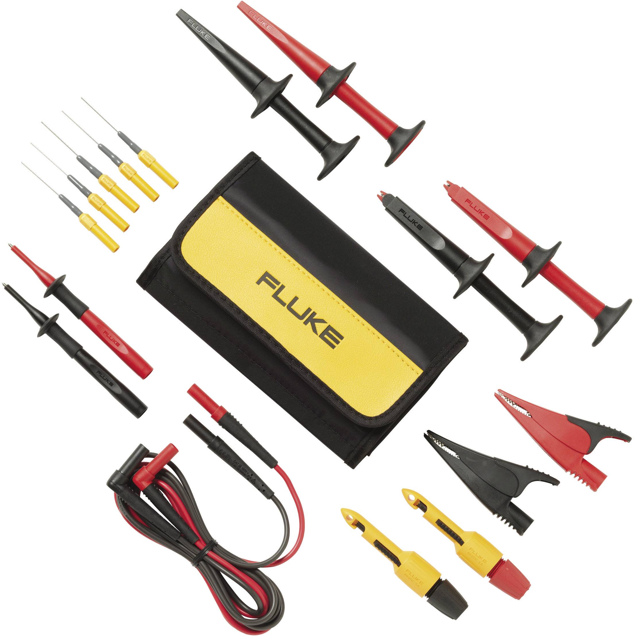 FLUKE Sicherheits-Messleitungs-Set [ Lamellenstecker 4 mm - Lamellenstecker 4 mm] 1.50 m Schwarz, Ro