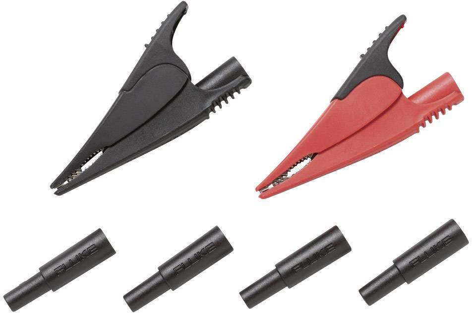 FLUKE Sicherheits-Abgreifklemmen-Set Steckanschluss 4 mm CAT III 1000 V, CAT IV 600 V Schwarz, Rot F