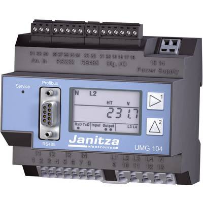 Janitza UMG 104 Netz-Analysegerät kalibriert (ISO) 3phasig, 1phasig mit Loggerfunktion 
