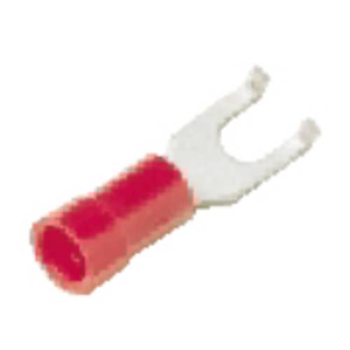 LAPP 63108010 Gabelkabelschuh mit Flansch 0.50 mm² 1.50 mm² Loch-Ø=3.7 mm Teilisoliert Rot 100 St.