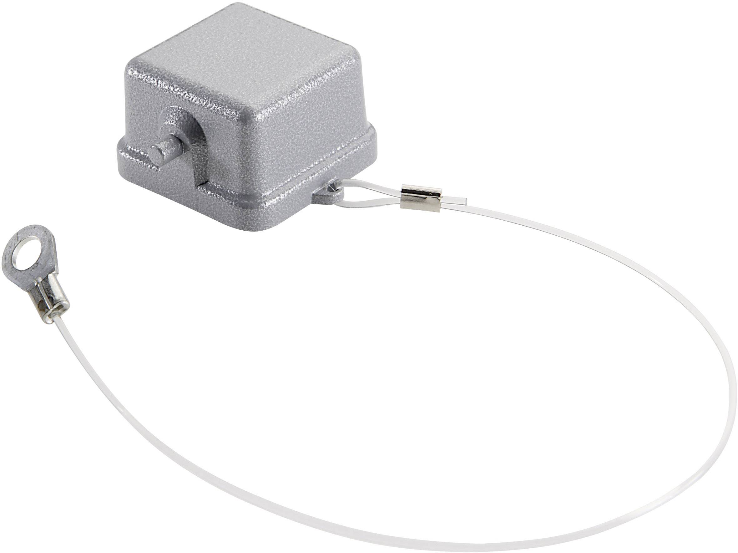 Schutzdeckel mit 2 Bolzen für Anbau-, Sockel-, Kupplungsgehäuse mit Buchseneinsatz, Fangschnur mit Kabelschuh Serie H-A ...