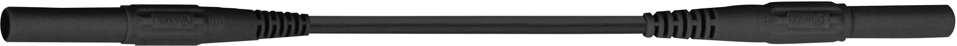MULTICONTACT Sicherheits-Messleitung [ Lamellenstecker 4 mm - Lamellenstecker 4 mm] 2 m Schwarz Mult